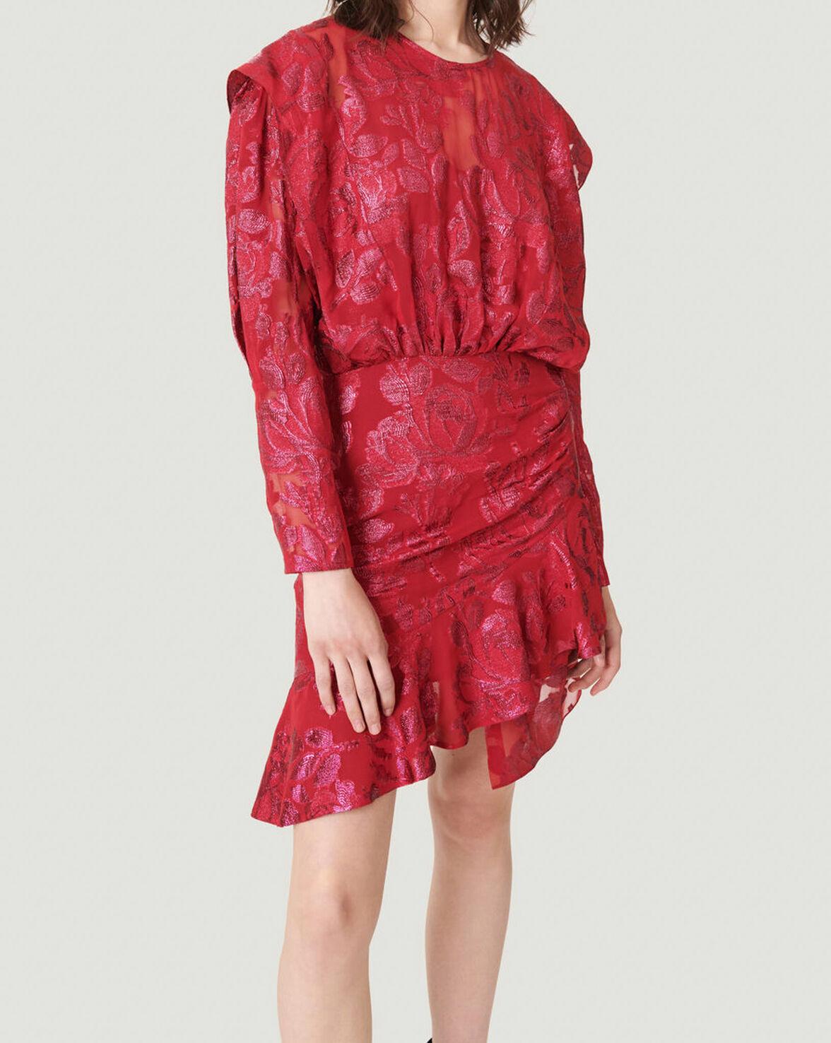 MURAI METALLIC LONG SLEEVE DRESS image number null